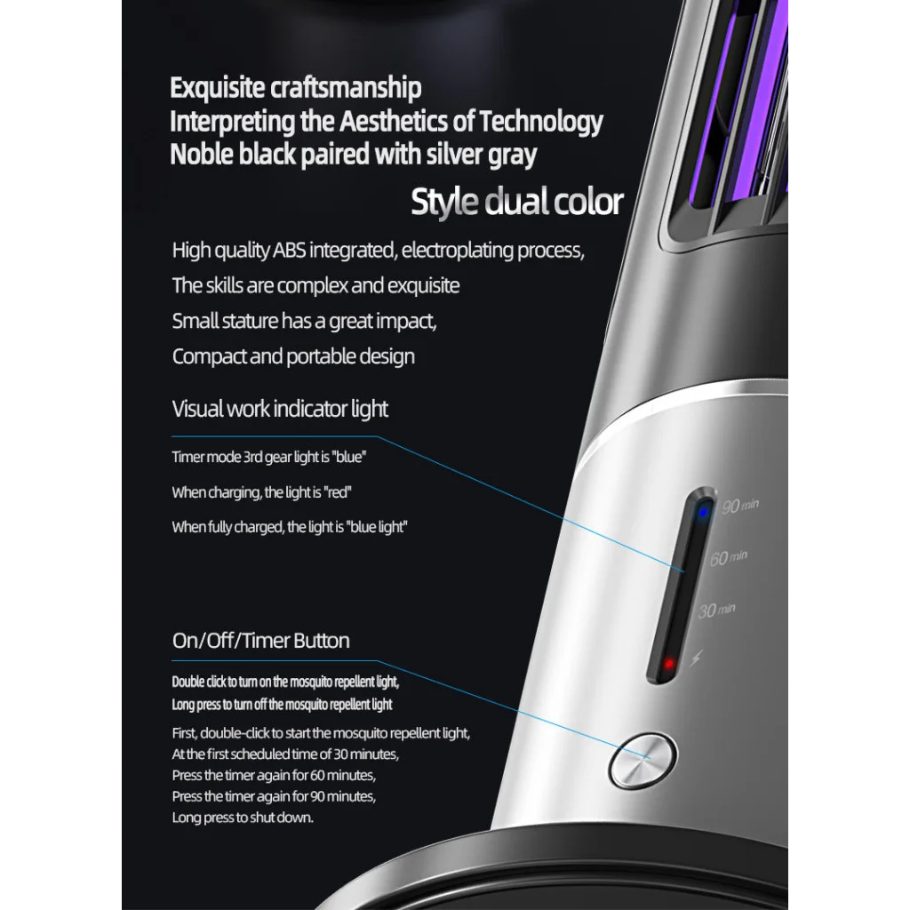 Electric Mosquito Killer Lamp with Detachable Housing