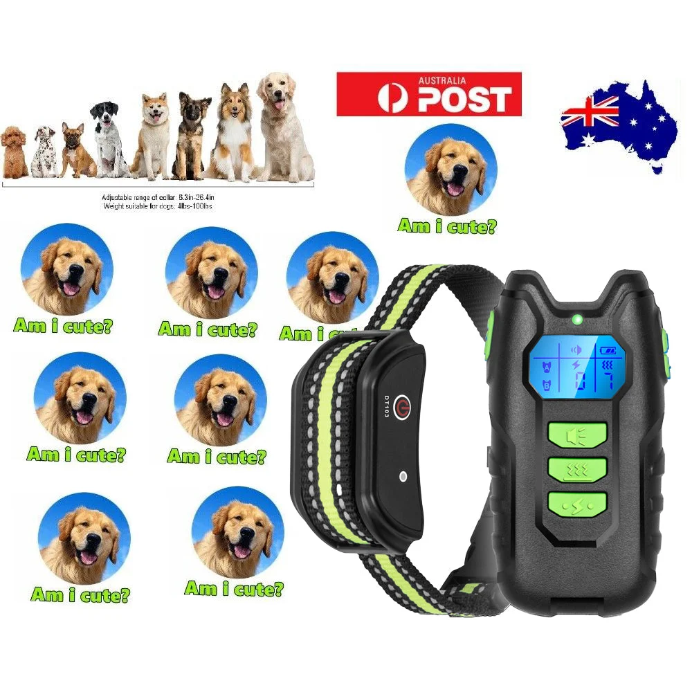 Electric Pet Dog Training Anti Bark Collar Sound Vibrate