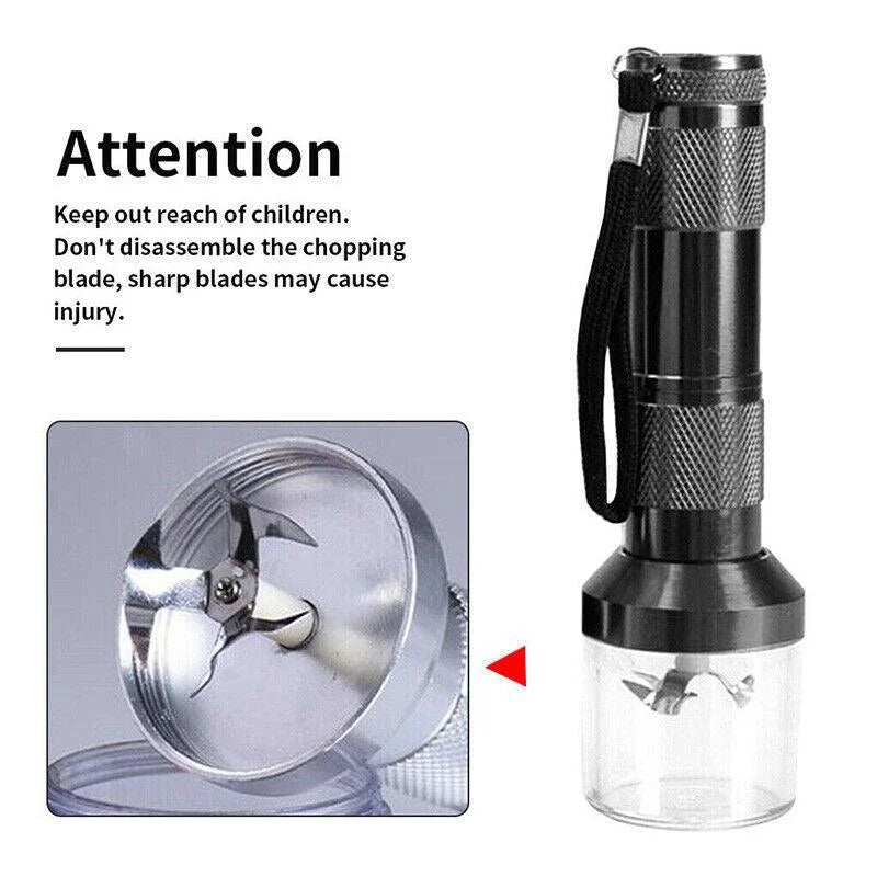 Electric Portable Pocket Metal Herb Weed Tobacco Grinder