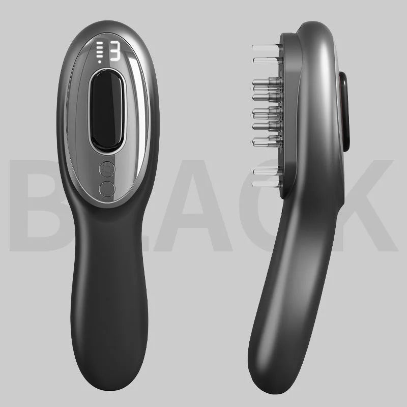Electric Scalp Massager Comb with Red & Blue Light Therapy