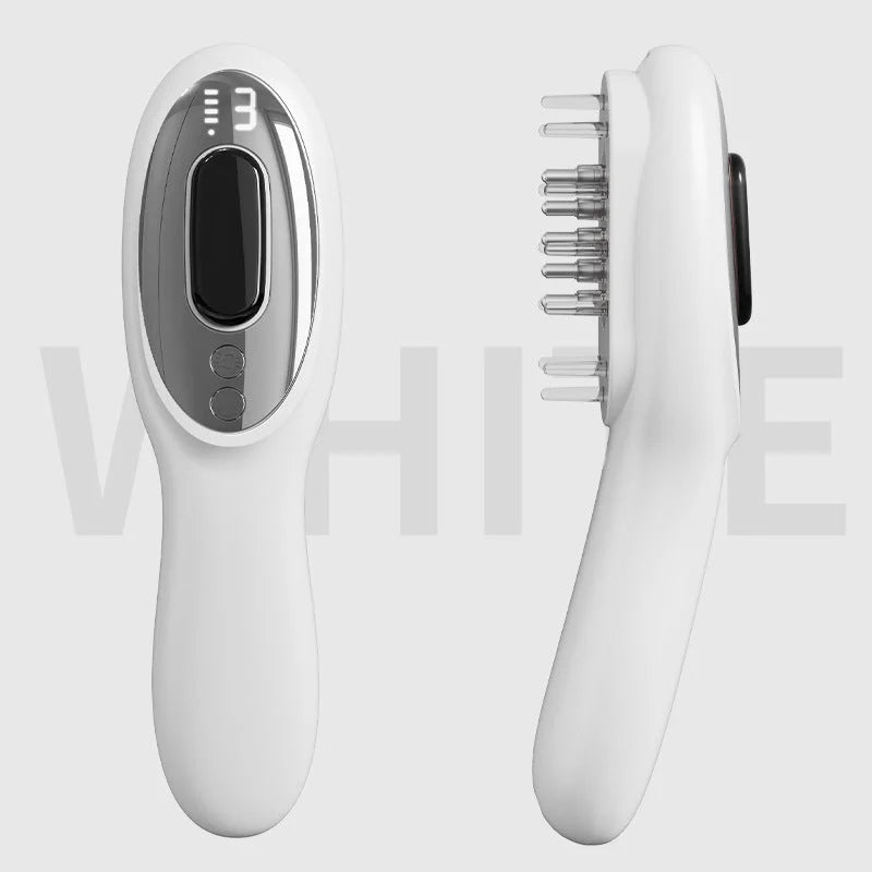Electric Scalp Massager Comb with Red & Blue Light Therapy