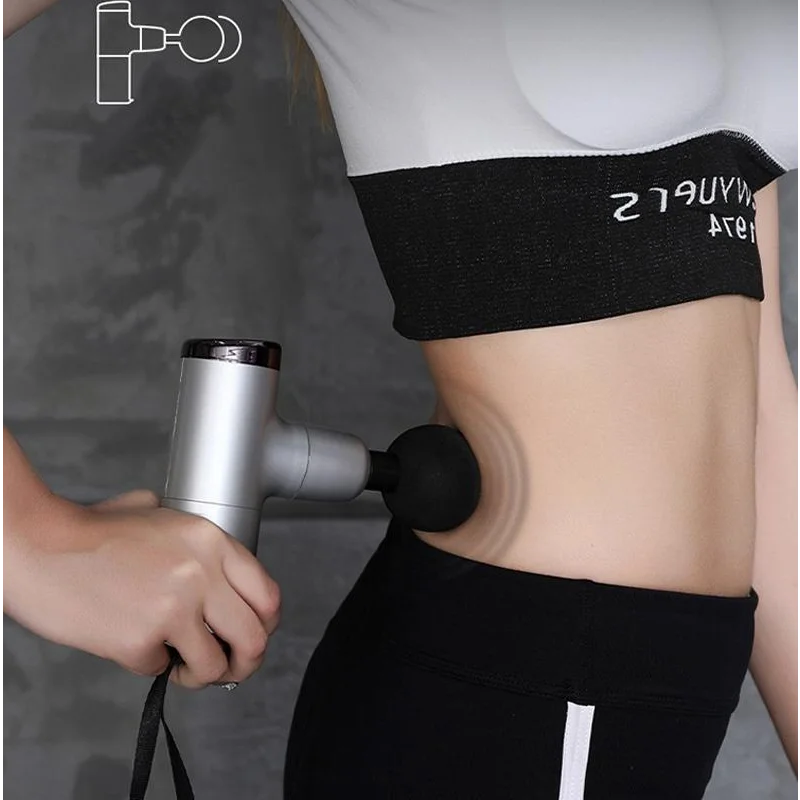 Electric Shock Muscle Massage Gun - Pink Minia - Health &