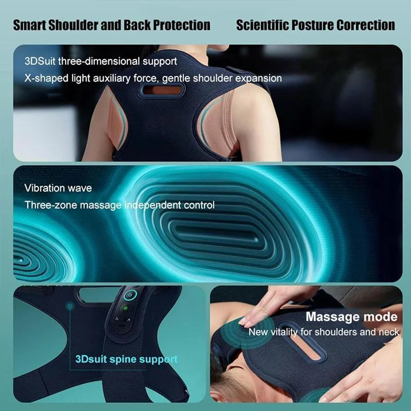 Electric Shoulder Neck Massage Belt Back Correction Belt