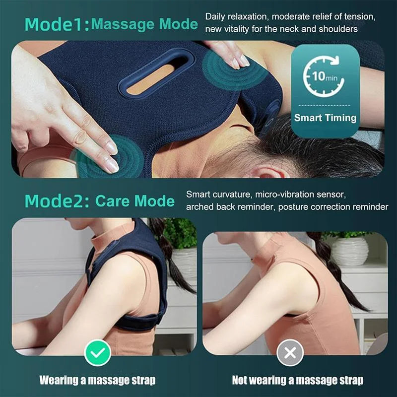 Electric Shoulder Neck Massage Belt Back Correction Belt