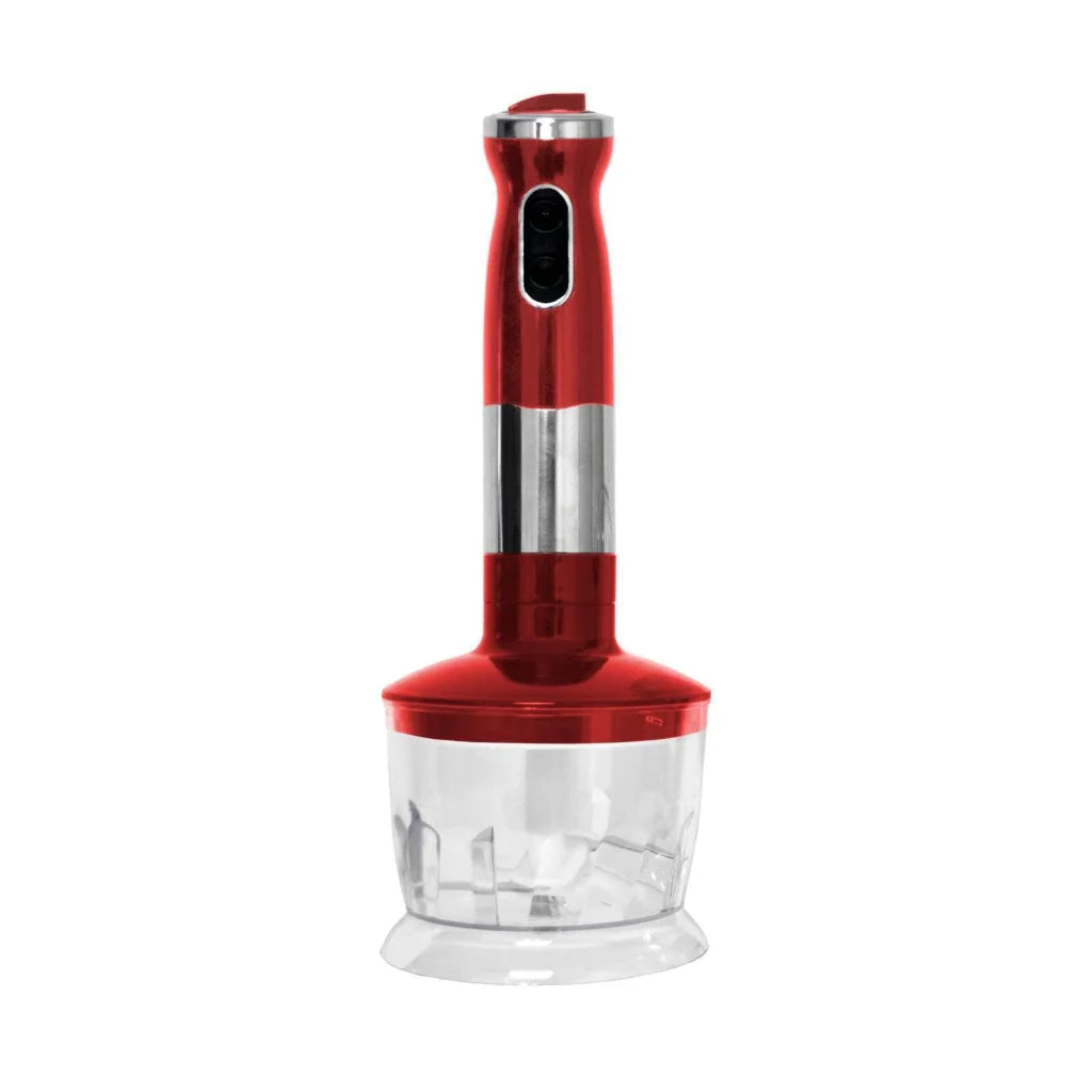 Electric Stick Hand Blender and Mixer Red 700ml Capacity