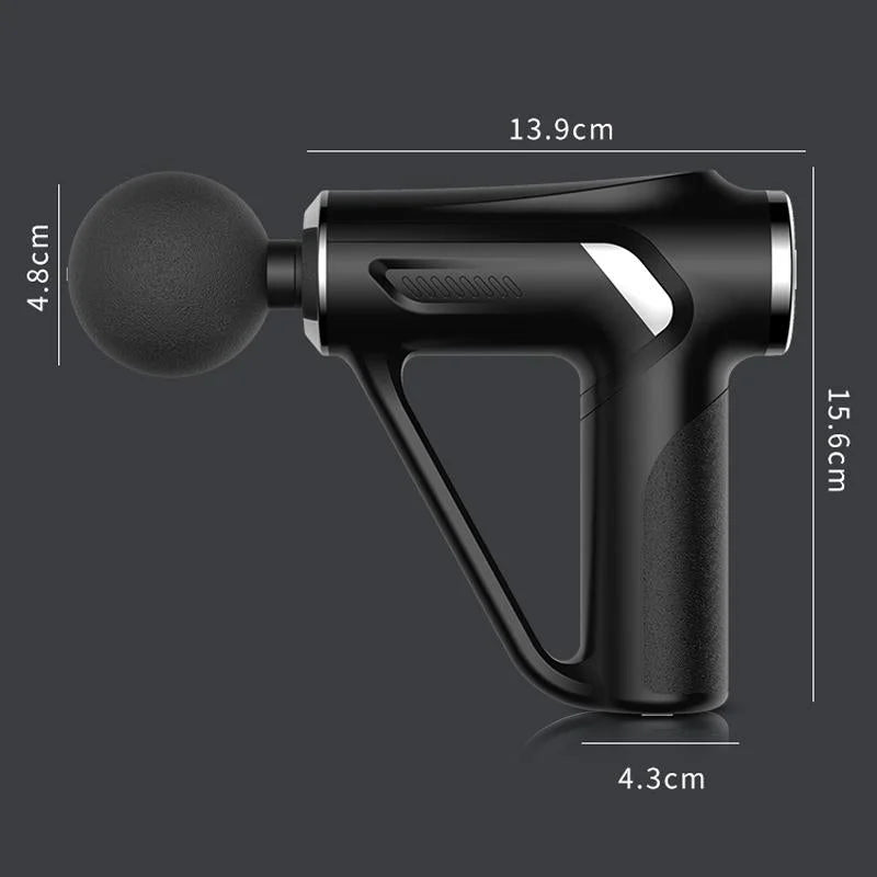 Electric Triangular Fascia Massage Gun - Silver Button