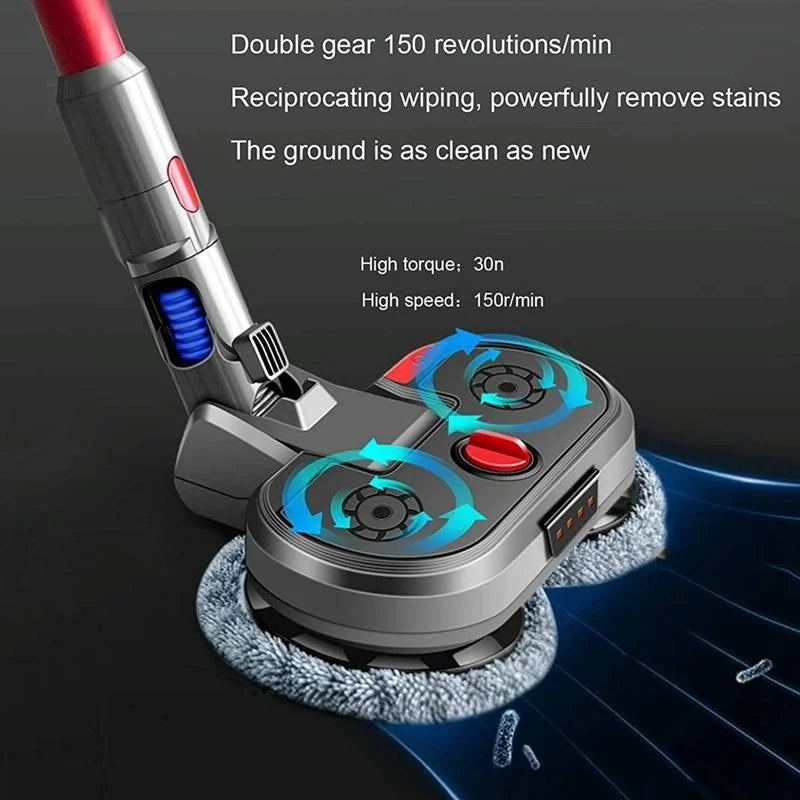 Electric Vacuum Cleaner with Integrated Mopping Head