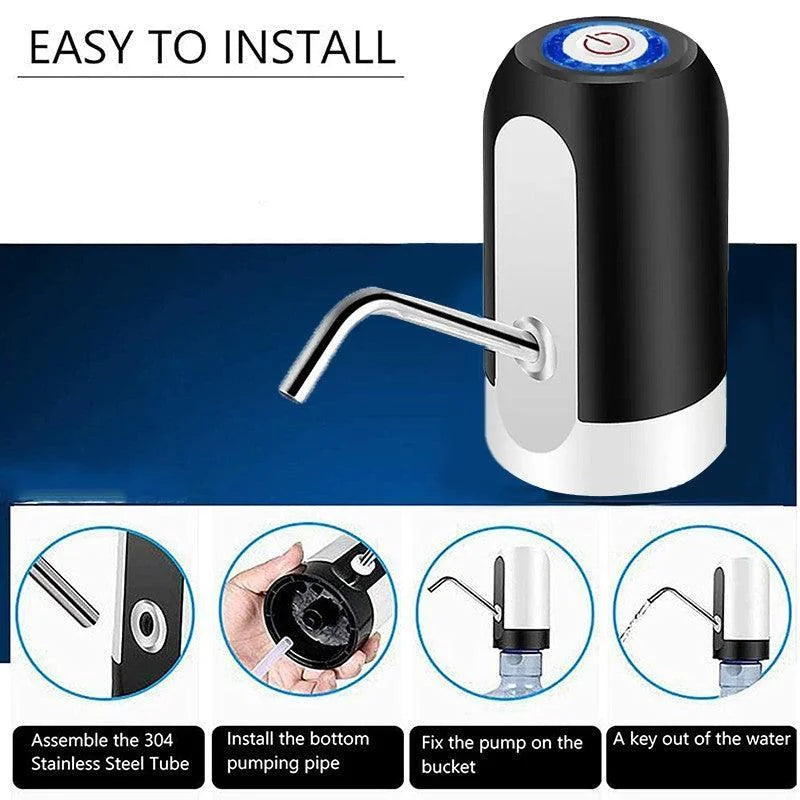Electric Water Bottle Pump Dispenser Drinking Usb Button