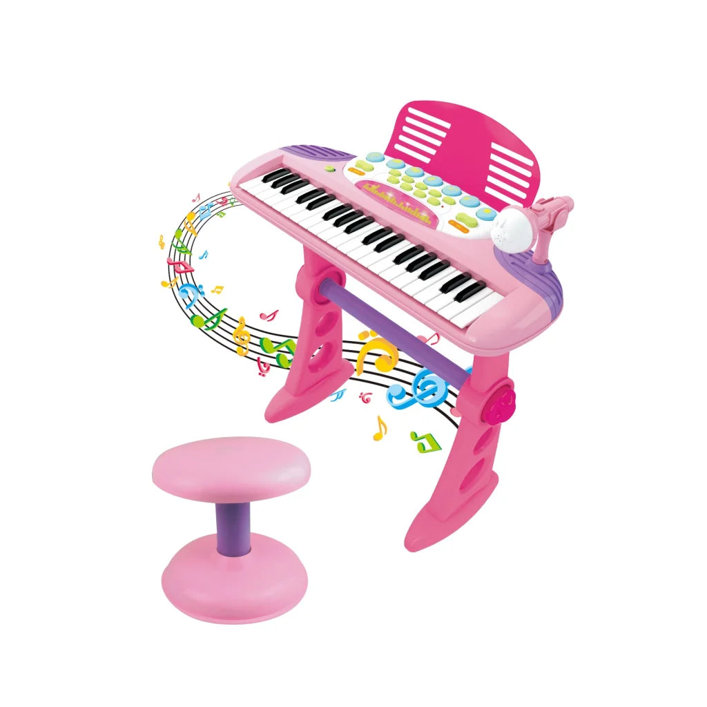 Electronic keyboard stand with slim posts and mounting brackets