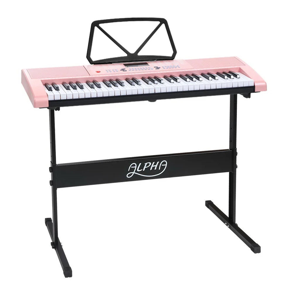 Electronic Piano Keyboard 61-Key Lighted with LED Holder