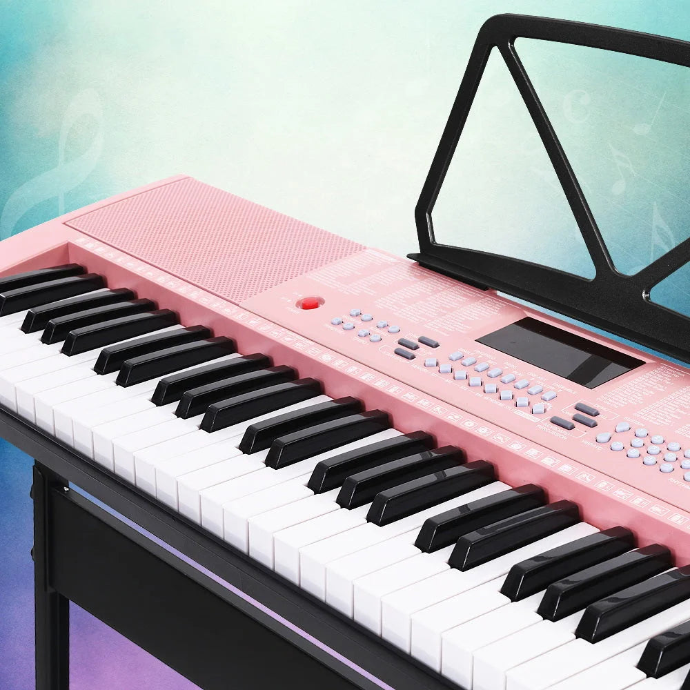 Electronic Piano Keyboard 61-Key Lighted with LED Holder