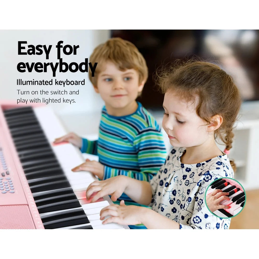 Electronic Piano Keyboard 61-Key Lighted with LED Holder