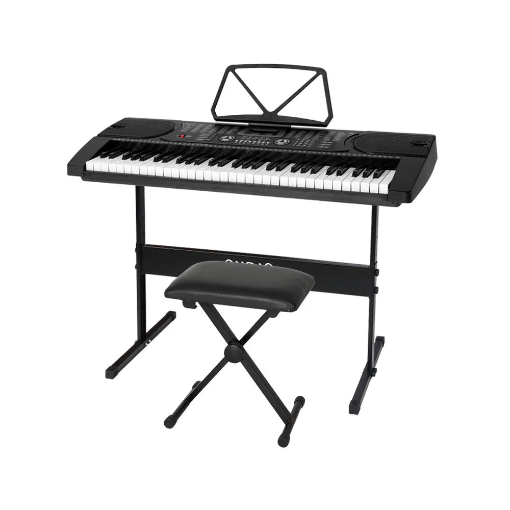 Electronic Piano Keyboard 61 Keys Digital with Stand Stool