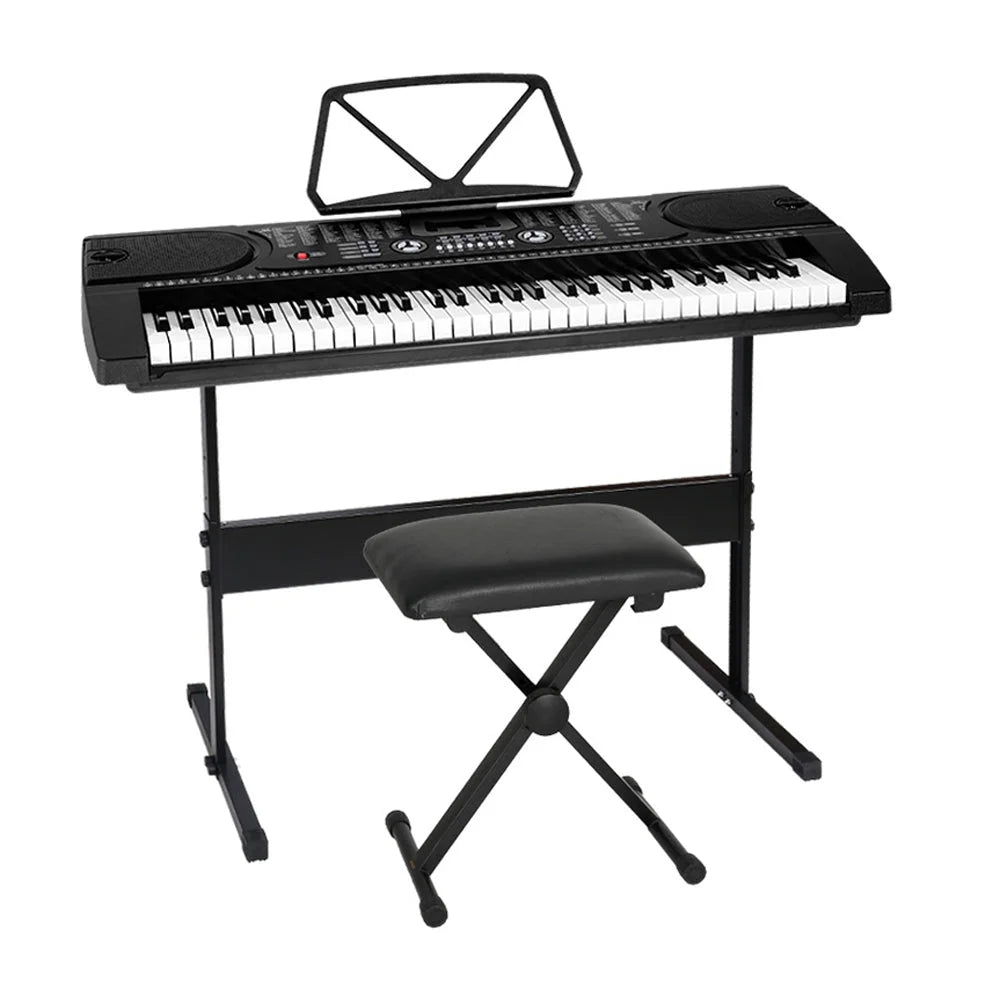 Electronic Piano Keyboard 61 Keys Digital with Stand Stool