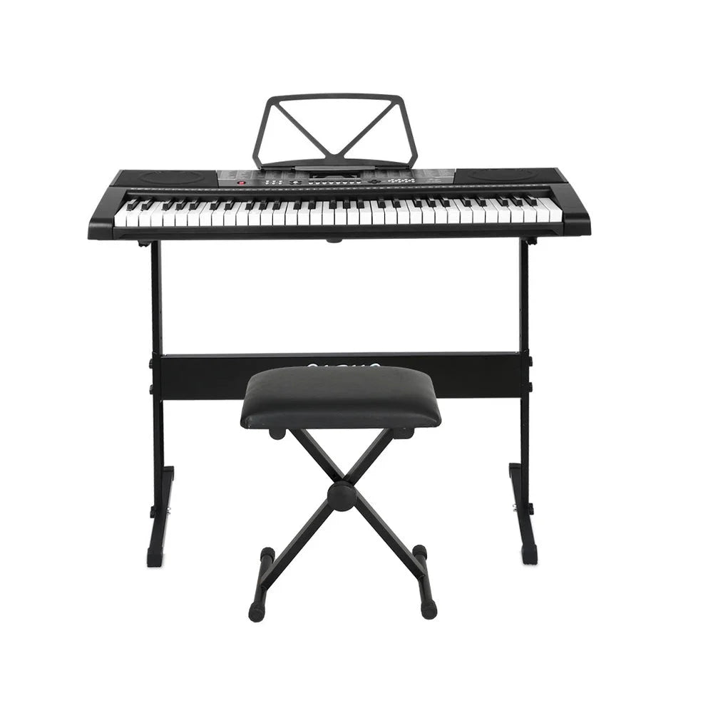 Electronic Piano Keyboard 61 Keys Digital with Stand Stool