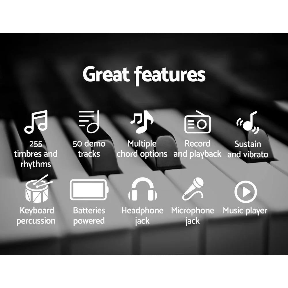 Electronic Piano Keyboard 61 Keys Digital with Stand Stool