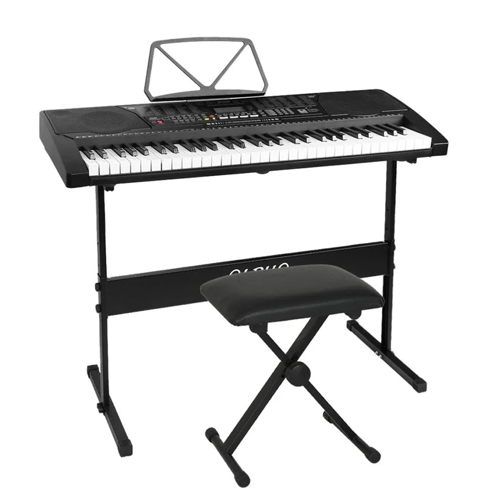 Electronic Piano Keyboard 61 Keys Digital with Stand Stool