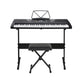 Electronic Piano Keyboard 61 Keys Digital with Stand, Stool, Lighted Keys
