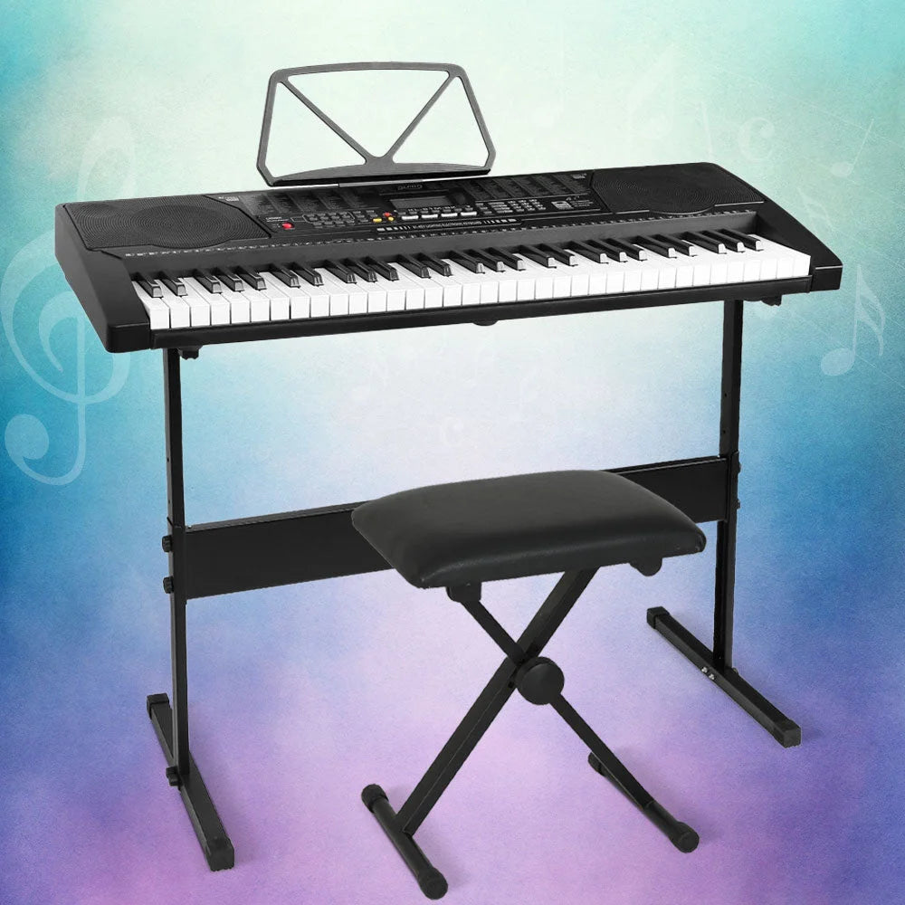 Electronic Piano Keyboard 61 Keys Digital with Stand Stool