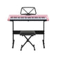 Pink piano keyboard with control buttons and full keyboard layout