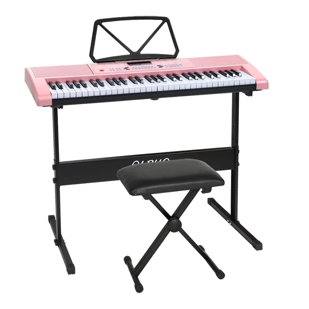 Electronic Piano Keyboard 61 Keys Digital with Stand Stool