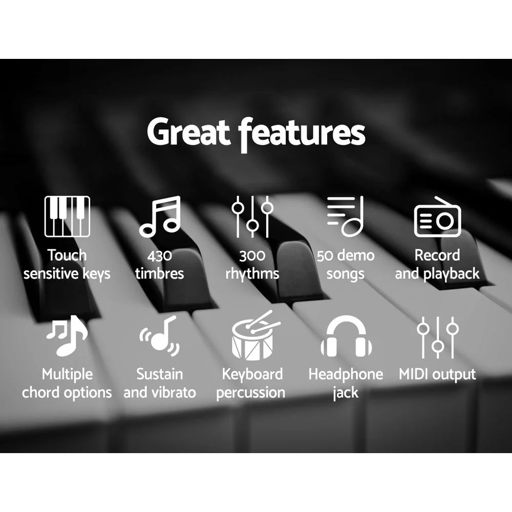 Electronic Piano Keyboard 61 Keys Digital with Stand Stool