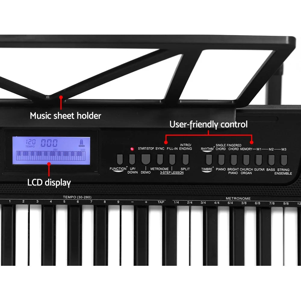 Electronic Piano Keyboard 61 Keys Digital with Stand Stool