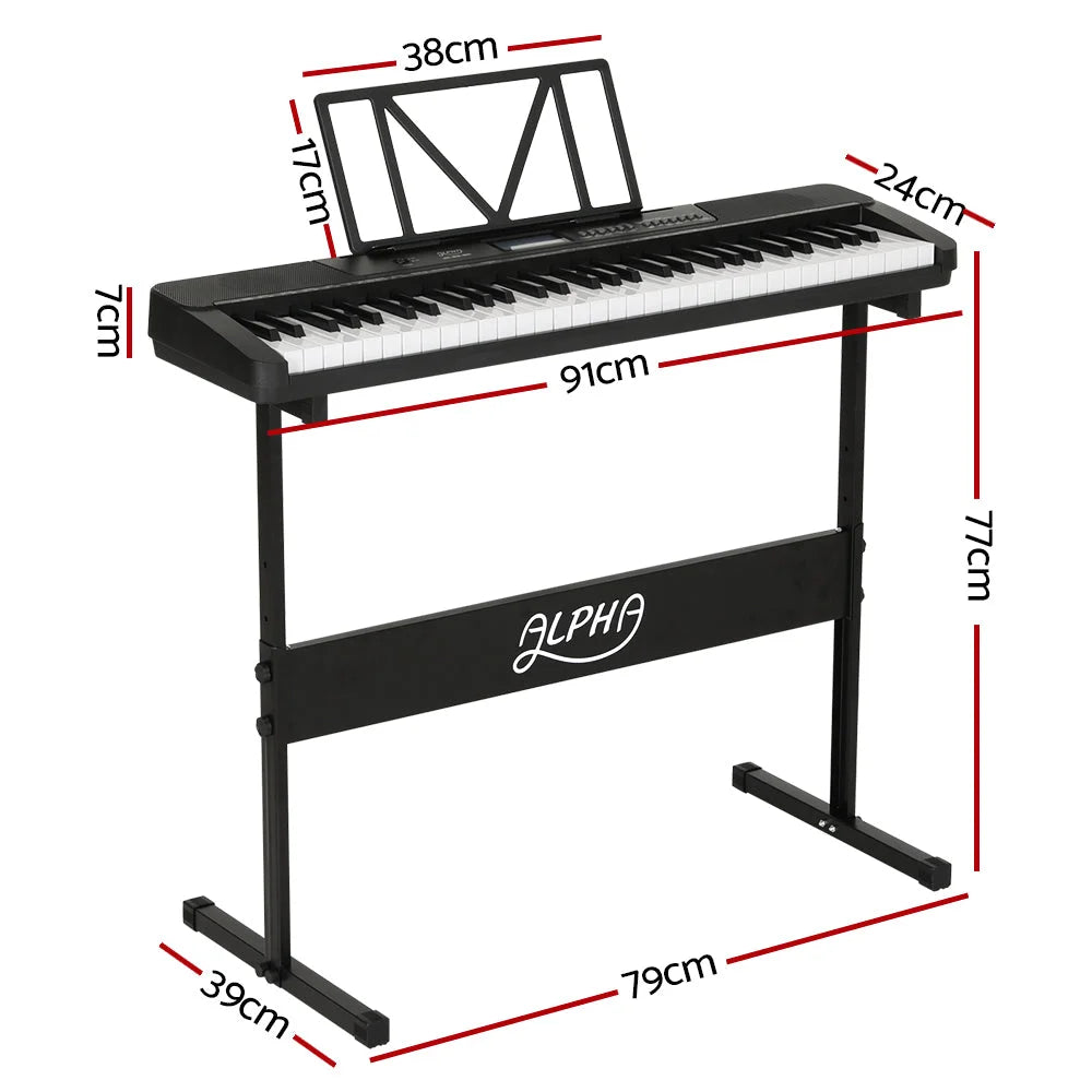Electronic Piano Keyboard 61 Keys Digital with Stand Touch