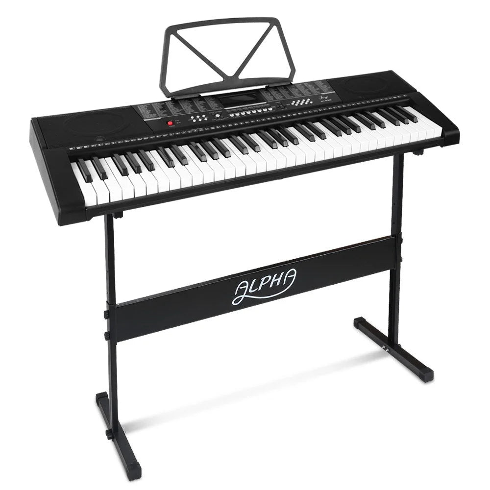 Electronic piano keyboard with keys led display usb
