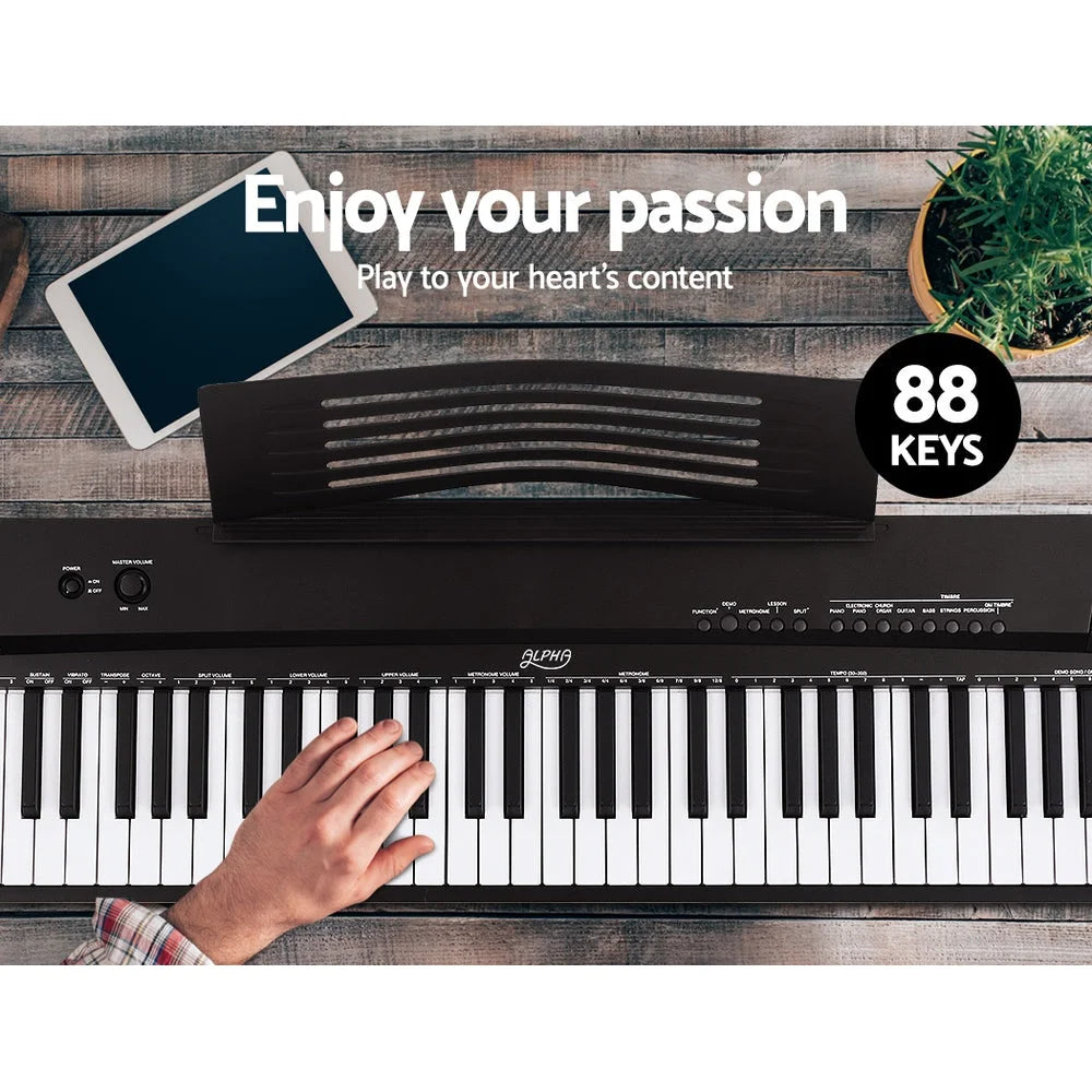 Electronic Piano Keyboard 88 Keys Digital with Stand Stool