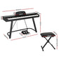 Alpha 88 Keys Digital Piano Keyboard with Stand, Stool, Semi-Weighted Keys