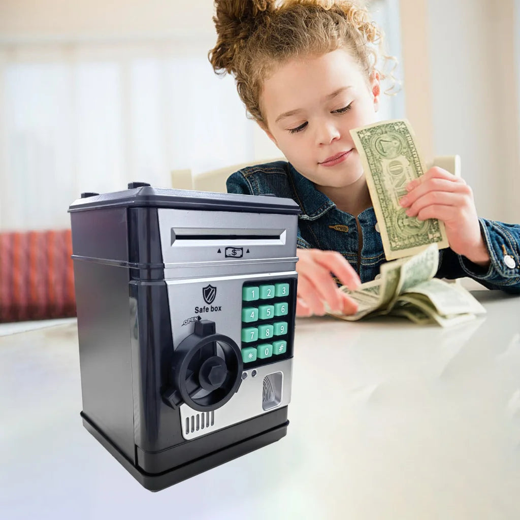 Electronic Piggy Bank Safe Box for Kids - Automatic Bill &