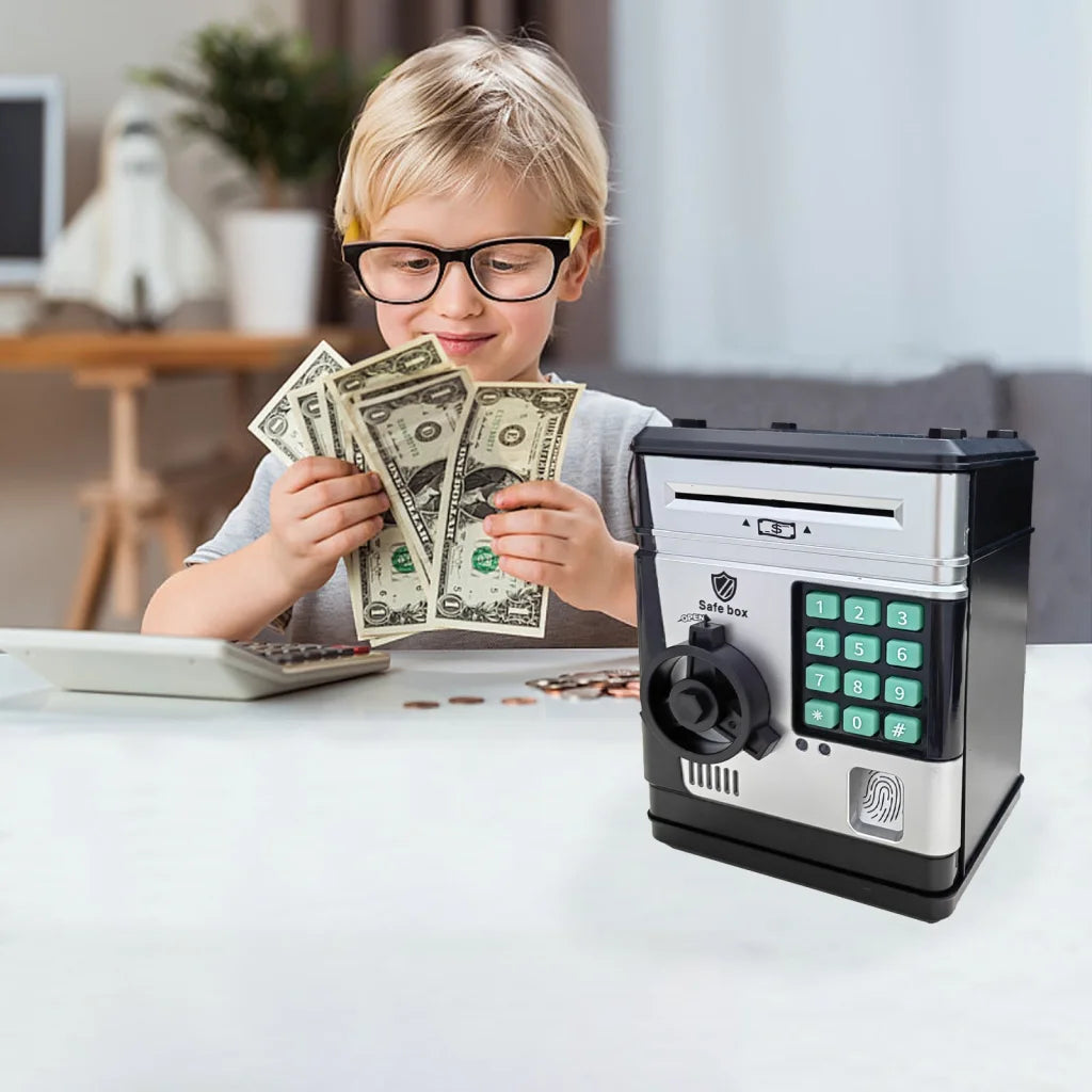 Electronic Piggy Bank Safe Box for Kids - Automatic Bill &