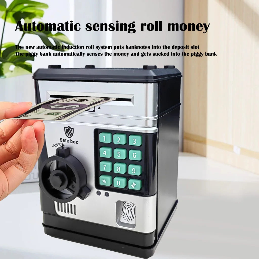 Electronic Piggy Bank Safe Box for Kids - Automatic Bill &