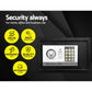Electronic safe digital with retail box and product label area
