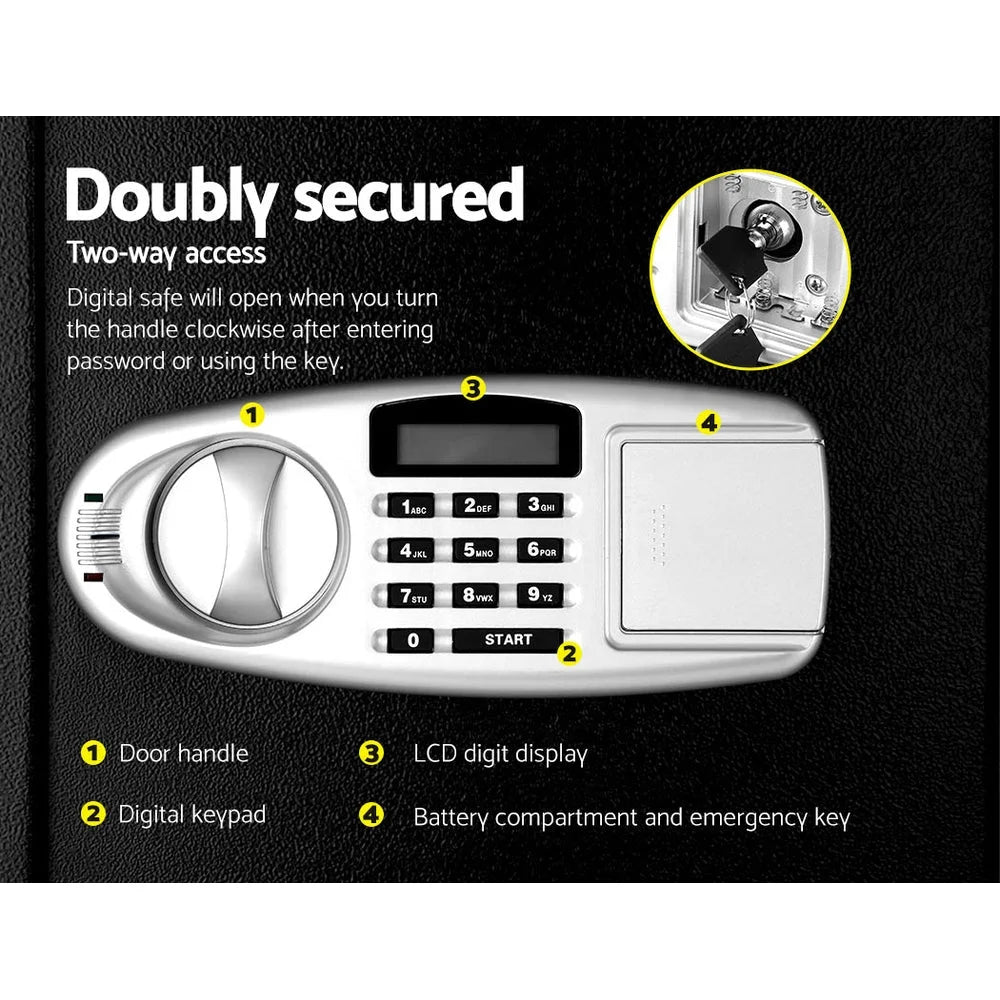 Electronic Safe Digital Security Box Double Door LCD
