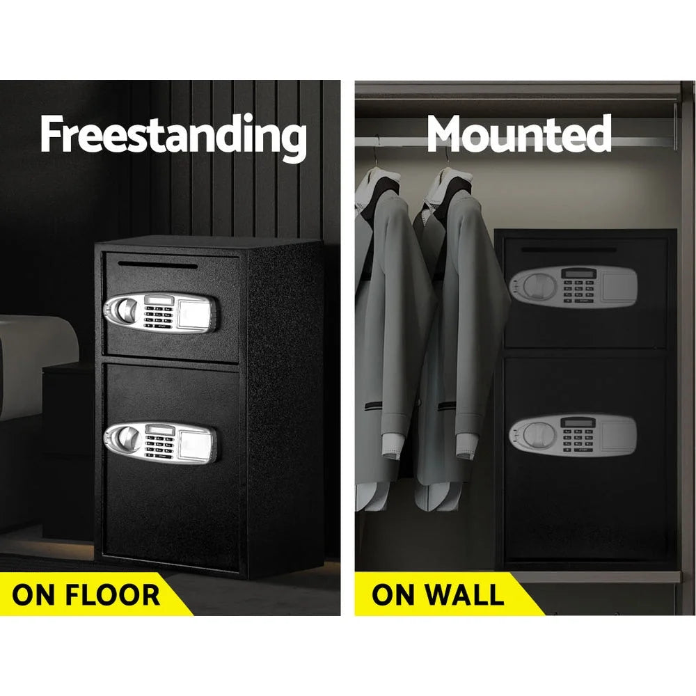 Electronic Safe Digital Security Box Double Door LCD