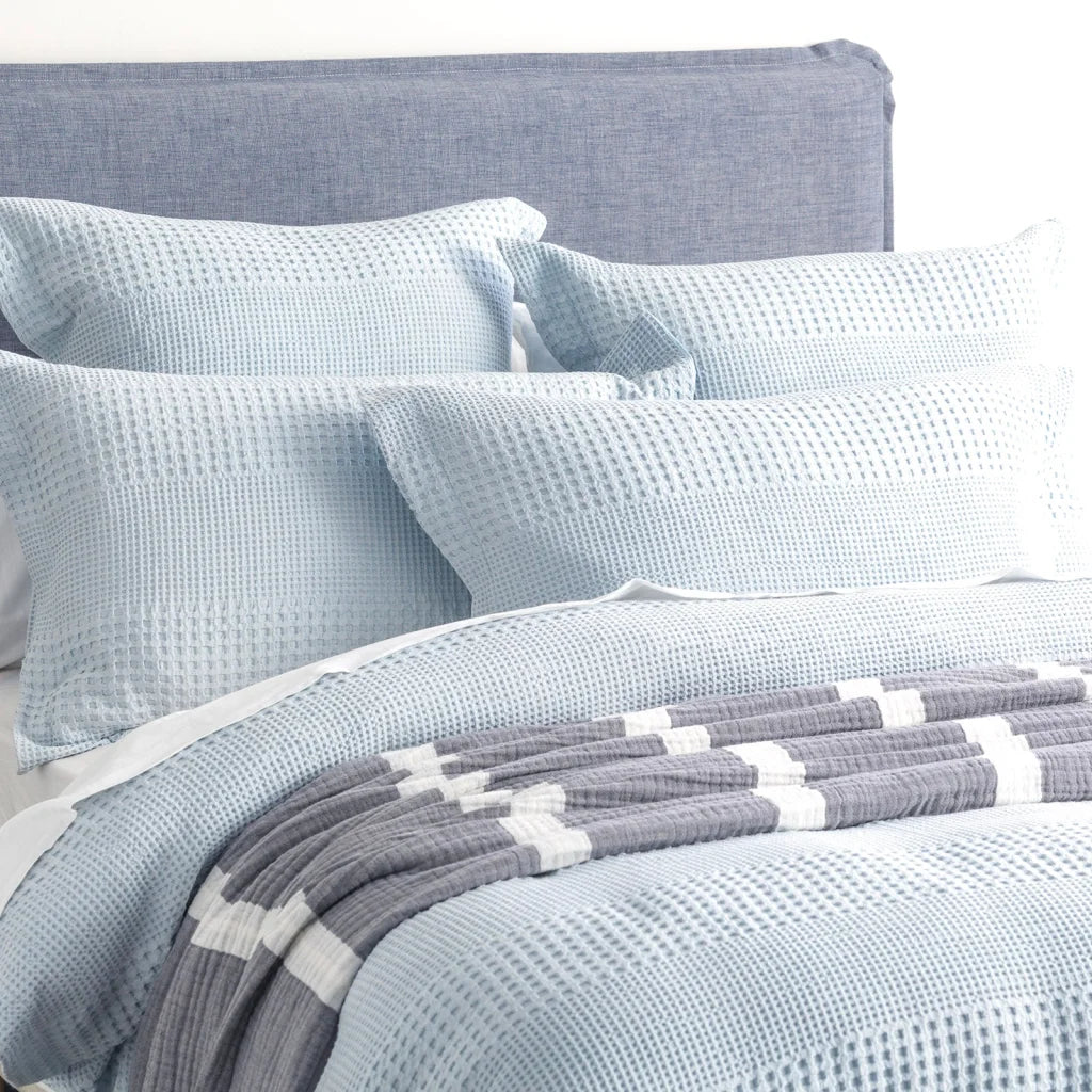 Elegance Waffle Cotton Jacquard Sky Quilt Cover Set