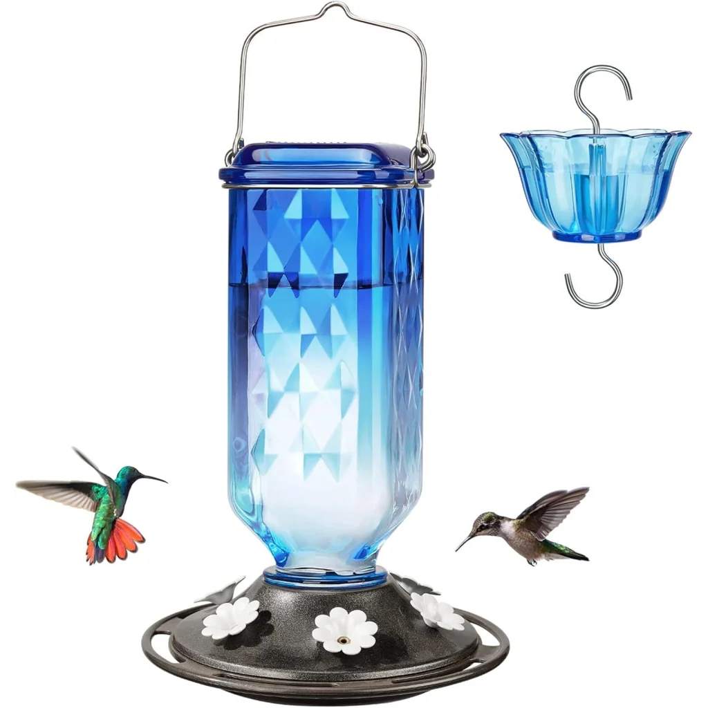 Elegant Hanging Hummingbird Feeder - Decorative Plastic