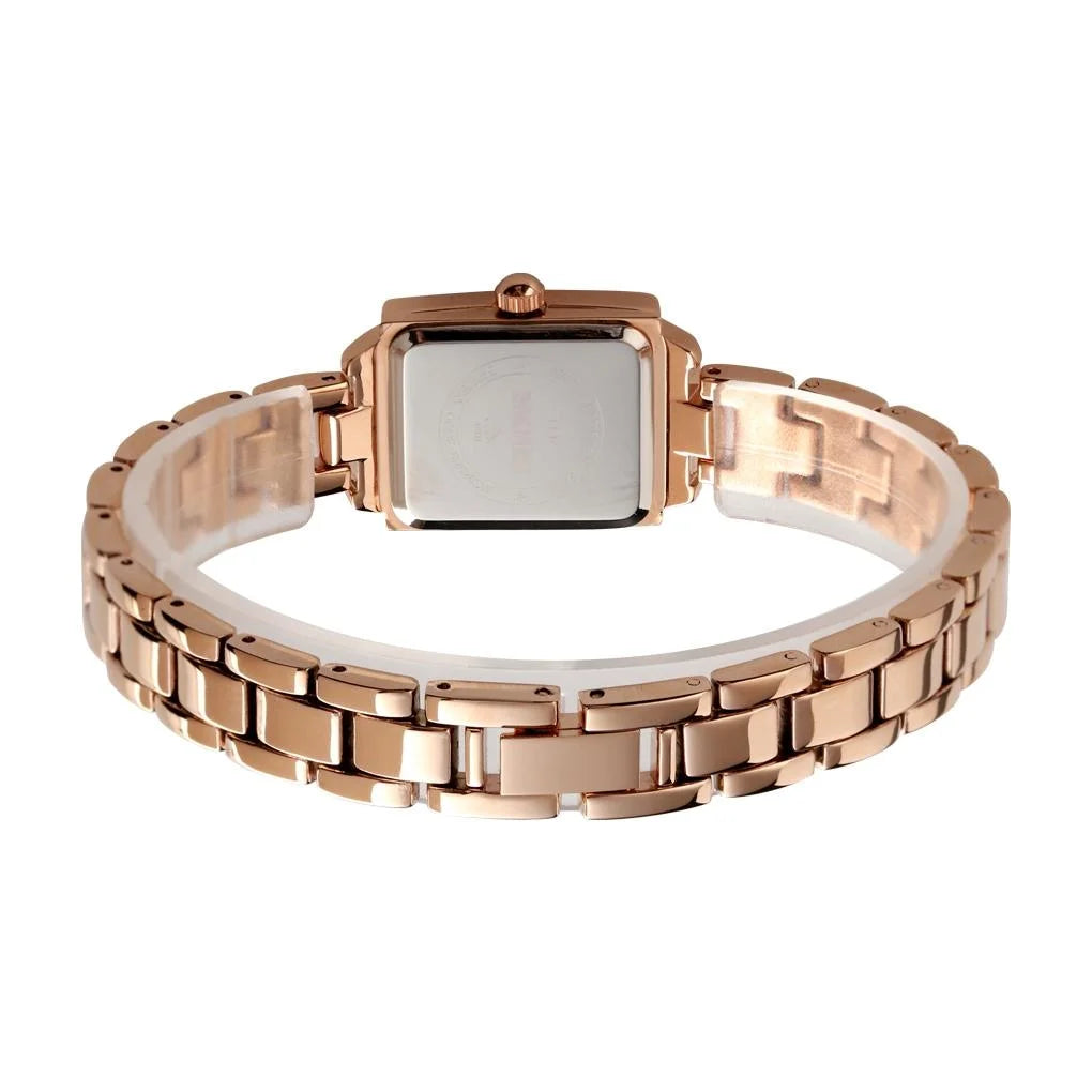 Elegant Square Quartz Watch for Women with Diamonds