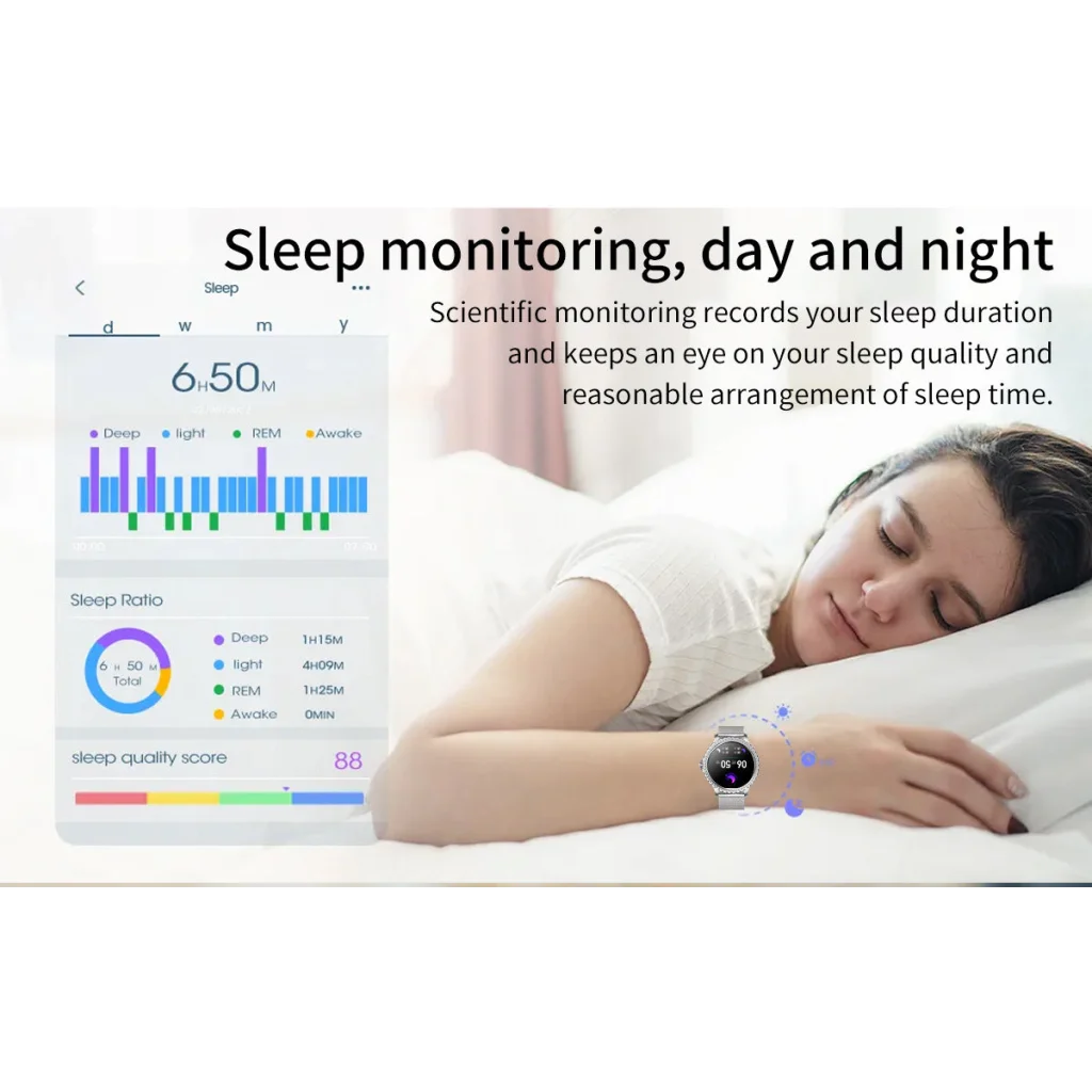 Elegant Women’s Smartwatch,HD Touchscreen Bluetooth Calls