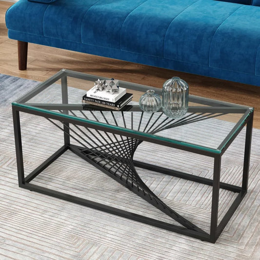 Eleganza Glass Enclave Coffee Table - Modern Aesthetic