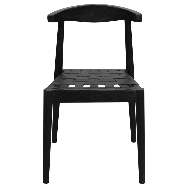 Elliot Leather Dining Chair (Black) - Furniture > Dining >