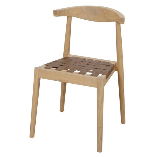 Elliot Leather Dining Chair (Natural) - Furniture > Dining