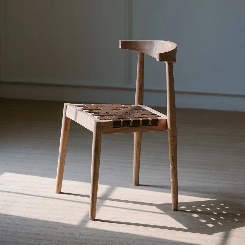 Elliot Leather Dining Chair (Natural) - Furniture > Dining