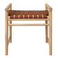 Elliot Single Seater Bench with Leather - Natural