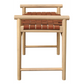 Elliot Single Seater Bench with Leather - Natural