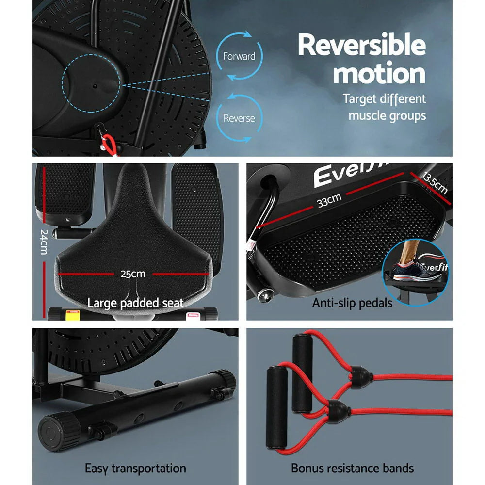 Elliptical Cross Trainer 5-in-1 Exercise Bike Home Gym