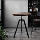 Elm Wood Dining Table Round Dark Brown - Bar Stools & Chairs