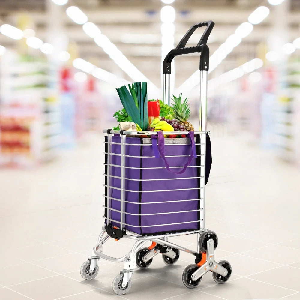 35l storage trolley with handle rail and shelf tiers